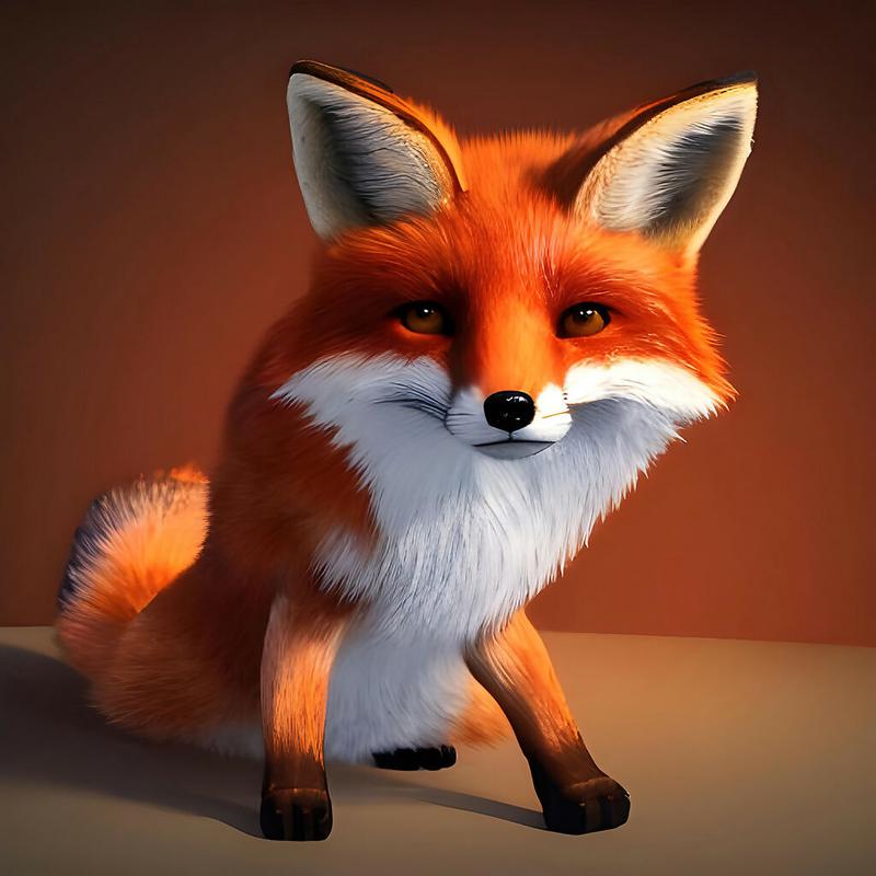 Fox 3d illustration